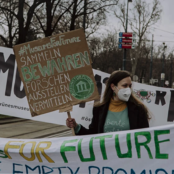 Museum For Future - A female demonstrator