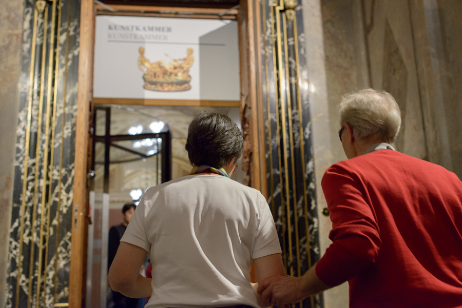 Older adult in a museum