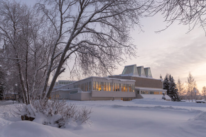 The Aine Art Museum - outside in Winter