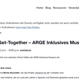 Screenshot of Event Announcement